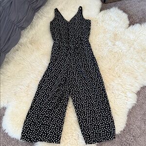 Loft Black and White Polka Dot Jumpsuit